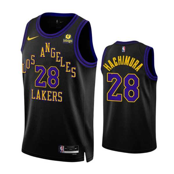 Men's Los Angeles Lakers #28 Rui Hachimura Black 2023-24 City Edition Stitched Basketball Jersey Dzhi,We sell and wholesale Men's Los Angeles Lakers #28 Rui Hachimura Black 2023-24 City Edition Stitched Basketball Jersey Dzhi on line form chian!